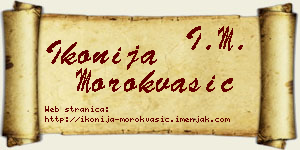 Ikonija Morokvašić vizit kartica